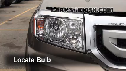 2009 Honda Pilot Touring 3.5L V6 Lights Highbeam (replace bulb)